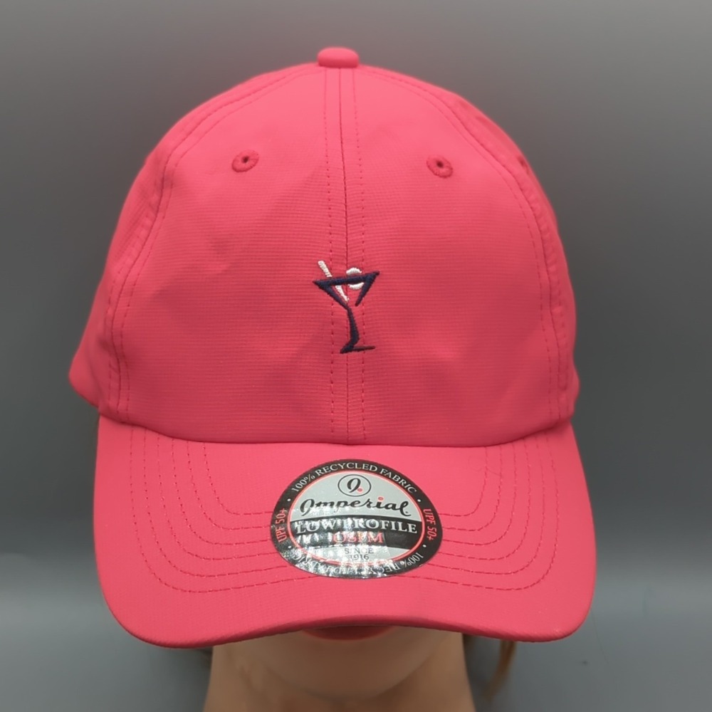 Golftini Hat Golf Cap Imperial Low Profile OSFM Red UPF 50+ Strapback - Picture 2 of 10